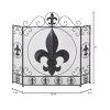 FLEUR-DE-LIS FIREPLACE SCREEN