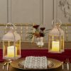 LED VINTAGE DECORATIVE WHITE LANTERN - MARRAKESH (SET OF 2)