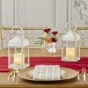 LED VINTAGE DECORATIVE WHITE LANTERN - MARRAKESH (SET OF 2)