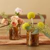 VINTAGE AMBER GLASS TEA LIGHT HOLDER (SET OF 4)