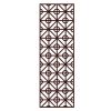 Retro Chinese Style Static Window Glass Film Imitation Wooden Lattice Decal Privacy Non-Adhesive Sliding Door Glass Film; 15x39 inches