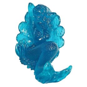 Resin Mermaid Sculpture Statue Mounted Towel Key Coat Wall Hanging Hook for Bathroom Bedroom Home Office, Blue