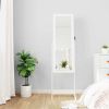 Mirror Jewellery Cabinet with LED Lights Free Standing White