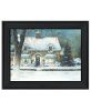 "Snow Softly Falling" by Artisan John Rossini, Ready to Hang Framed Print, Black Frame