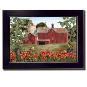 "Summer Days" By Billy Jacobs, Printed Wall Art, Ready To Hang Framed Poster, Black Frame