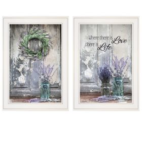 "Where There is Love" 2-Piece Vignette by Lori Deiter, White Frame