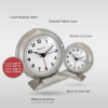 Westclox Silver Metal Analog Alarm Clock - Sleek and Elegant, with Precision Timekeeping