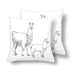 Decorative Pillow Covers / Llama - 2 Piece Set 18"x 18"