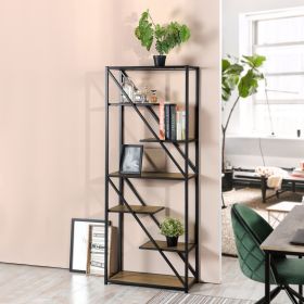 31.5" W * 71" H Metal Etagere Bookcase