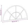 Wall Mirror Black 23.6"x11.8" Arch Iron