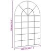 Wall Mirror Black 39.4"x59.1" Arch Iron