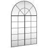 Wall Mirror Black 39.4"x59.1" Arch Iron