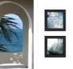 "Sailboat Marina" 2-Piece Vignette by Bluebird Barn, Black Frame