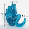 Resin Mermaid Sculpture Statue Mounted Towel Key Coat Wall Hanging Hook for Bathroom Bedroom Home Office, Blue