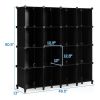 16 Cubes Plastic Storage Organizer with Rustproof Steel Frame