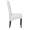 Dining PU Chair with Solid Wood Legs; 18.11&quot; L x 24.01&quot; W x 40.95&quot; H White