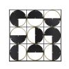 35.6" in Eclectic Styling Metal Beaded Black Wall Mirror with Contemporary Design for Bedroom,Liveroom & Entryway