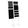 Mirror Jewellery Cabinet with LED Lights Free Standing White