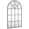 Wall Mirror Black 23.6"x39.4" Arch Iron