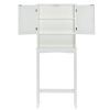 Over-The-Toilet Bathroom Cabinet with Shelf and Two Doors Space-Saving Storage;  Easy to Assemble;  White