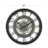 Better Homes and Gardens 20" Indoor Rustic Metal Arabic Moving Gear Analog Wall Clock