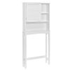 Home Over-The-Toilet Shelf Bathroom Storage Space Saver with Adjustable Shelf Collect Cabinet (White)