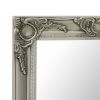 Wall Mirror Baroque Style 23.6"x15.7" Silver