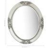 Wall Mirror Baroque Style 19.7"x23.6" Silver