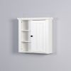 Modern Bathroom Wooden Wall Cabinet with Mirrored Doors - Space-Saving Storage Solution