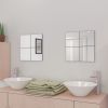 Frameless Mirror Tiles Glass 8 pcs 8.1"