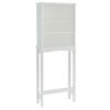 Over-The-Toilet Bathroom Cabinet with Shelf and Two Doors Space-Saving Storage;  Easy to Assemble;  White