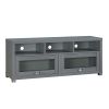 Most Popular In 2023 Living Room Furniture Tv Stands up to 75in with 2 glass panel cabinets and 3 open shelves