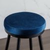 counter swing stool velvet Blue color,barstools Set of 2