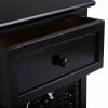 Concise Design Multifunctional 3 Tiers Wooden Storage Nightstand