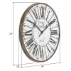 Aspire Home Accents Monroy Rustic Farmhouse 24 in. Wall Clock