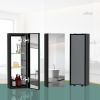 30x10 Inch Medicine Cabinets Aluminum Bathroom Medicine Cabinet Adjustable Glass Shelves Black