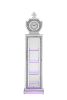 ACME Noralie GRANDFATHER CLOCK W/LED Mirrored & Faux Diamonds AC00351