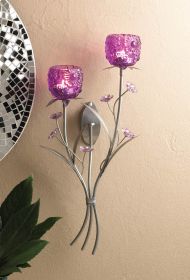 Fuchsia Blooms Wall Sconce