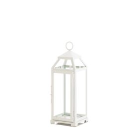 Medium Country White Open Top Lantern