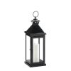 MEDIUM GLOSSY BLACK LANTERN